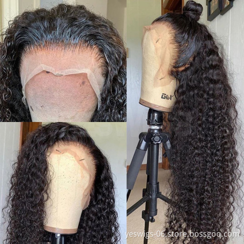 Wholesale Cheap Afro Kinky Curly Raw Brazilian Virgin Human Hair Hd Full Lace Front Wig Transparent Lace Frontal Wig Human Hair